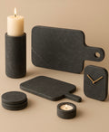 Stone Entryway Set with Table Clock & Candle