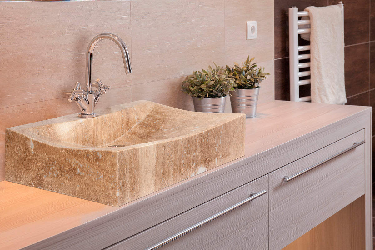 Washbasin italian travertino