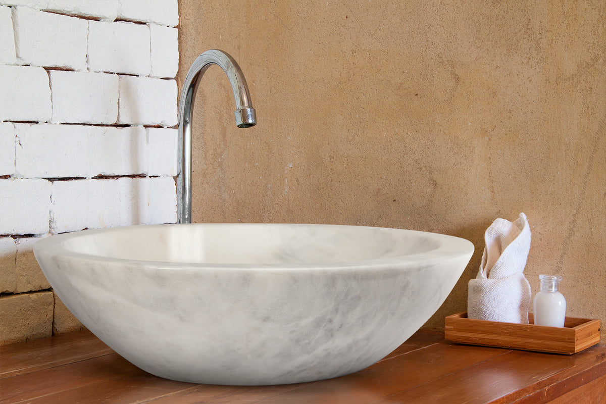 Washbasin white marble